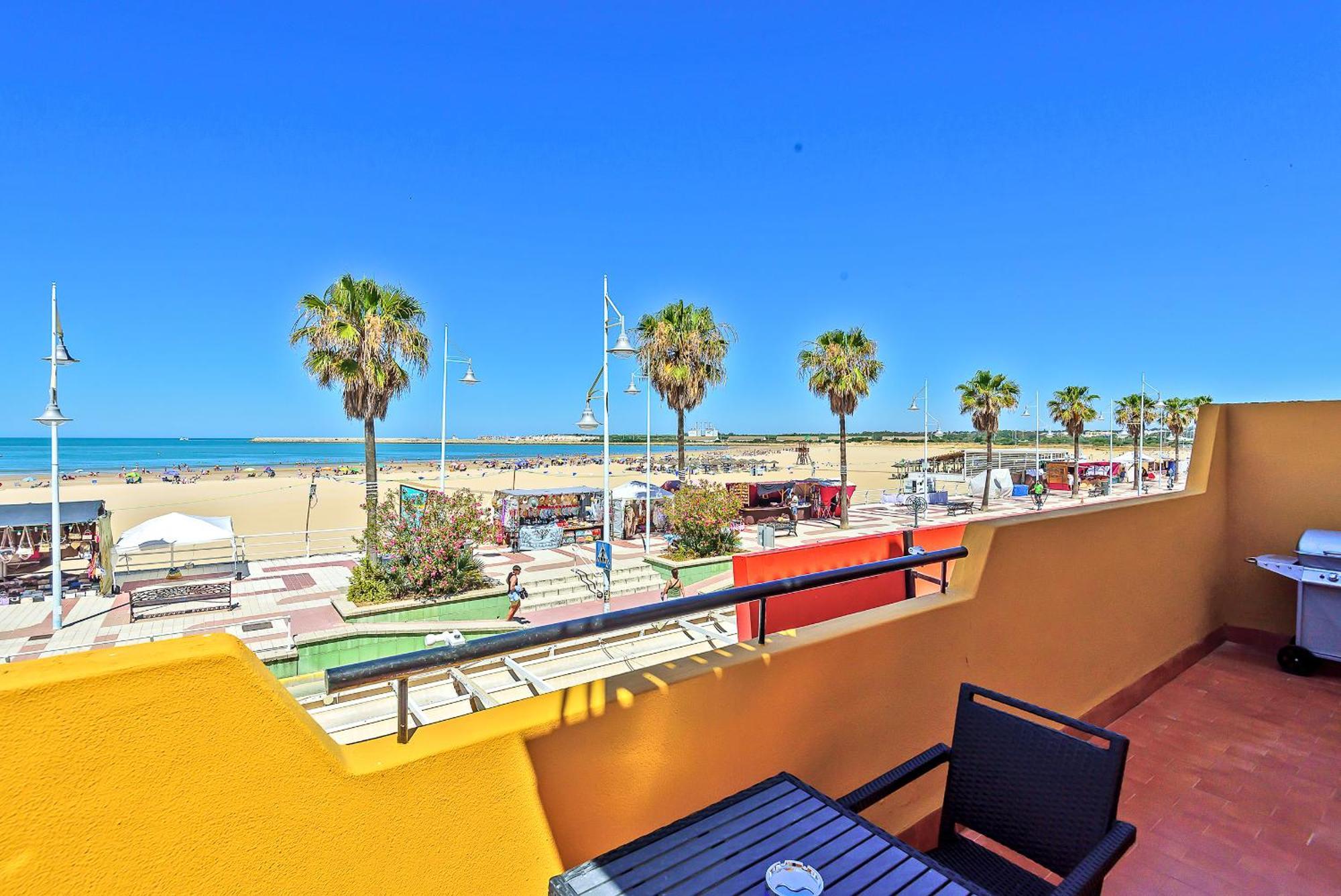 Beachfront Duplex 1ª Linea & Terraces Oceanfront 엘푸에르토데산타마리아 외부 사진