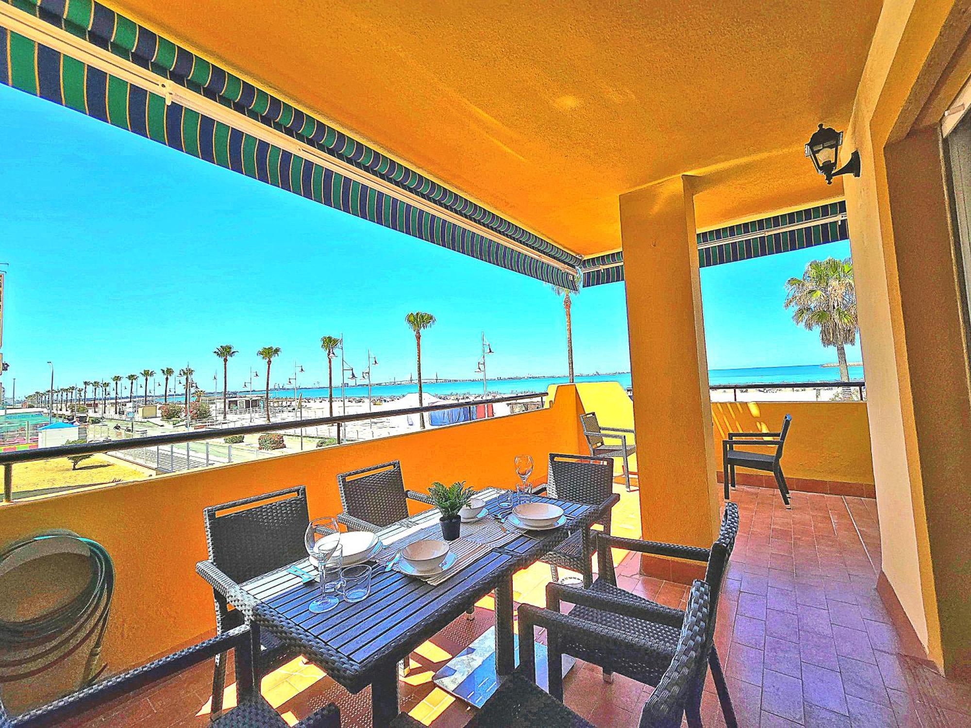 Beachfront Duplex 1ª Linea & Terraces Oceanfront 엘푸에르토데산타마리아 외부 사진